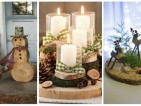 Déco de Noël : 17 Idées DIY avec des Rondins de Bois