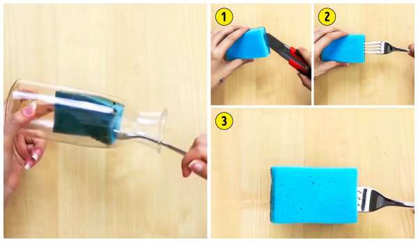 Utilisez une fourchette pour nettoyer les parties inaccessibles