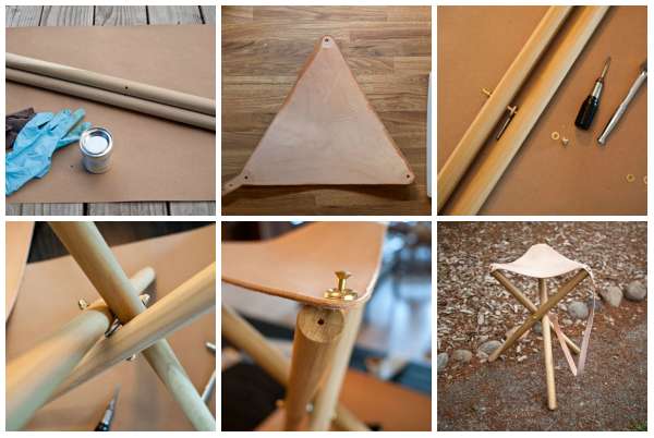 Tabouret trépied pour camping