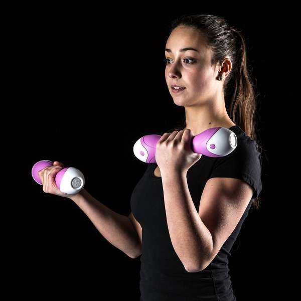 Jolies haltères pour s'entraîner comme à la salle de gym