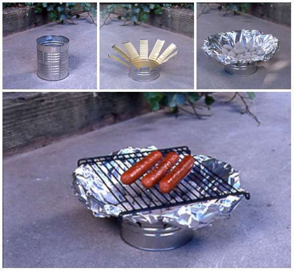 Barbecue dans une boite de conserve