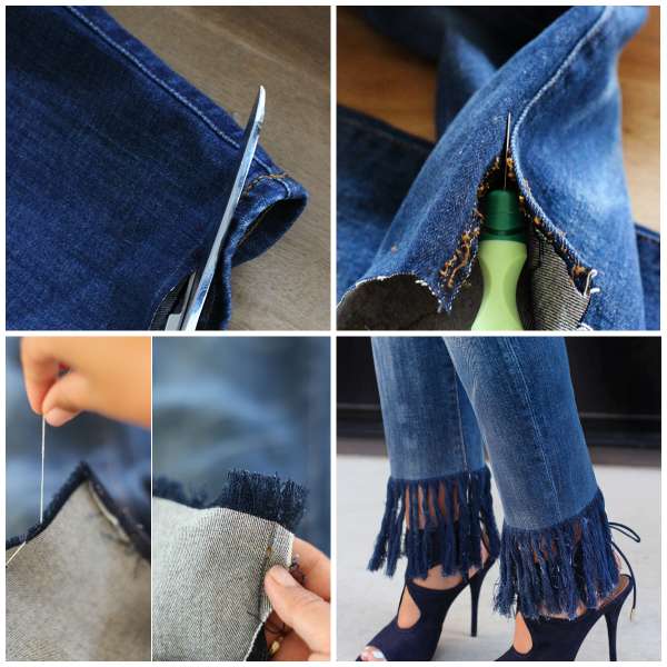 Jeans à franges