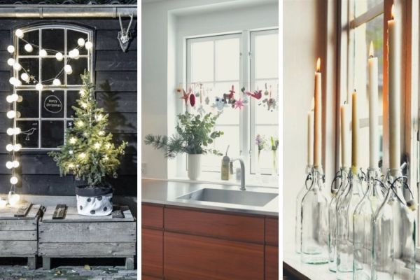 7 Idées faciles de décoration de fenêtres de Noël