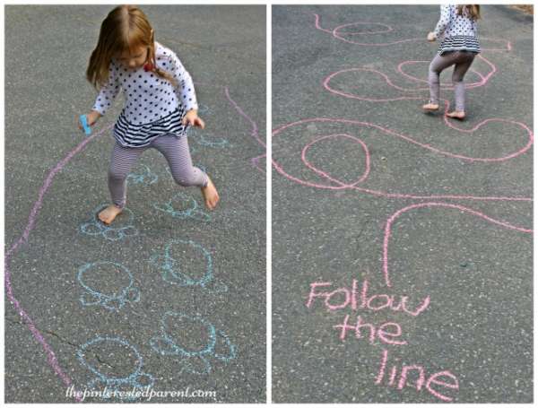 Jeux à créer sur le trottoir avec de la craie