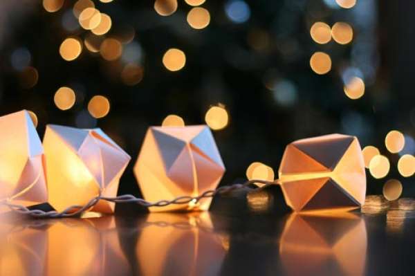 Guirlande de cubes origami