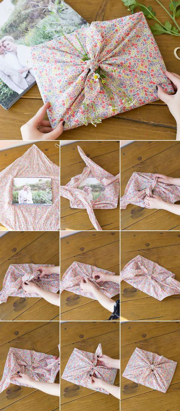 Emballez les cadeaux avec du tissu