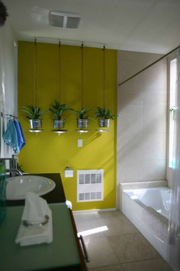 Une décoration verte pour la salle de bain