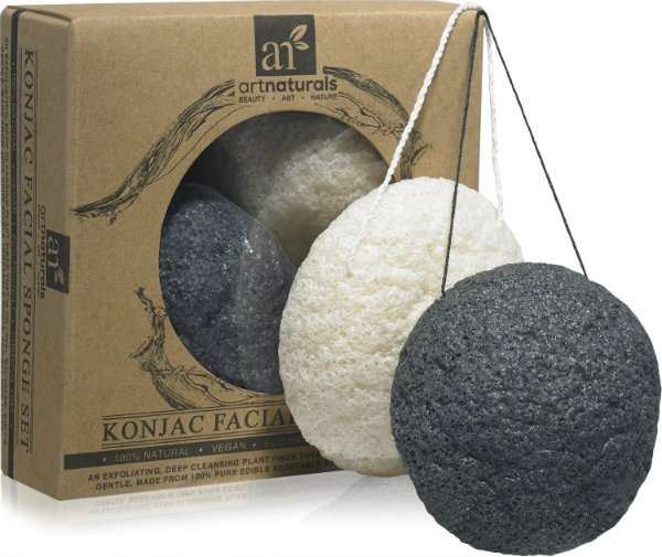 Eponges de konjac naturel pour nettoyer le visage même sensible