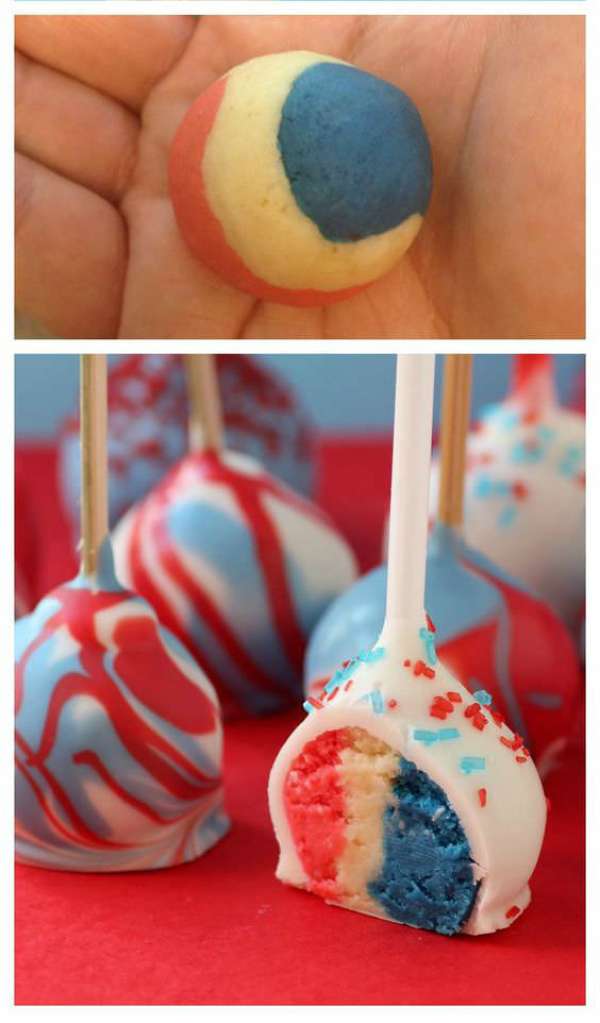 Des cake pops qui cachent un drapeau