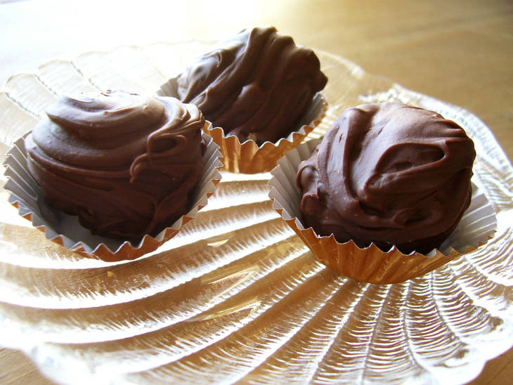 Boules de chocolat au beurre de cacahuète