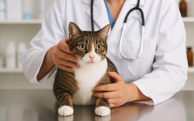 chat chez le vétérinaire