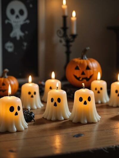 Bougies fantôme pour Halloween