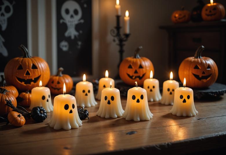 Bougies fantôme pour Halloween