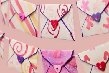 Guirlande d'Enveloppes à l'Aquarelle