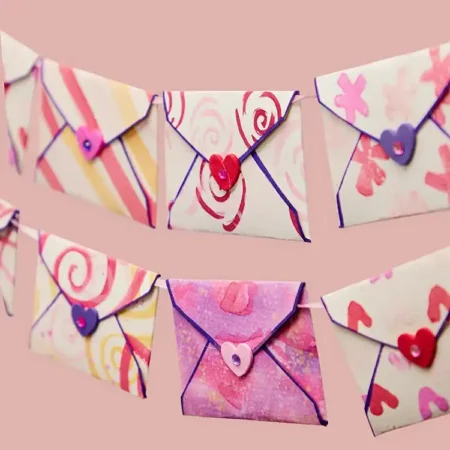 Guirlande d'Enveloppes à l'Aquarelle