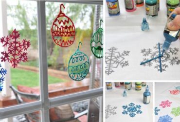 puffy paint fenetre decorations