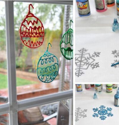 puffy paint fenetre decorations