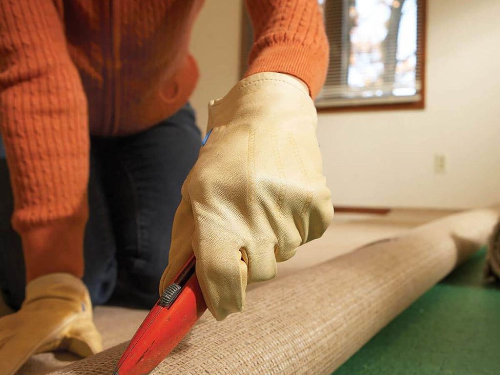 Un sol stratifié fraîchement posé.