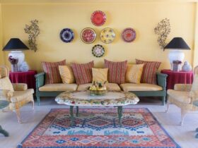 salon avec tapis persan