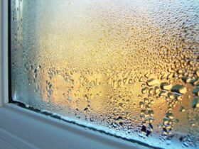 Gouttelettes sur une vitre